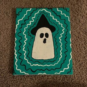Spooky Ghost Art on Canvas